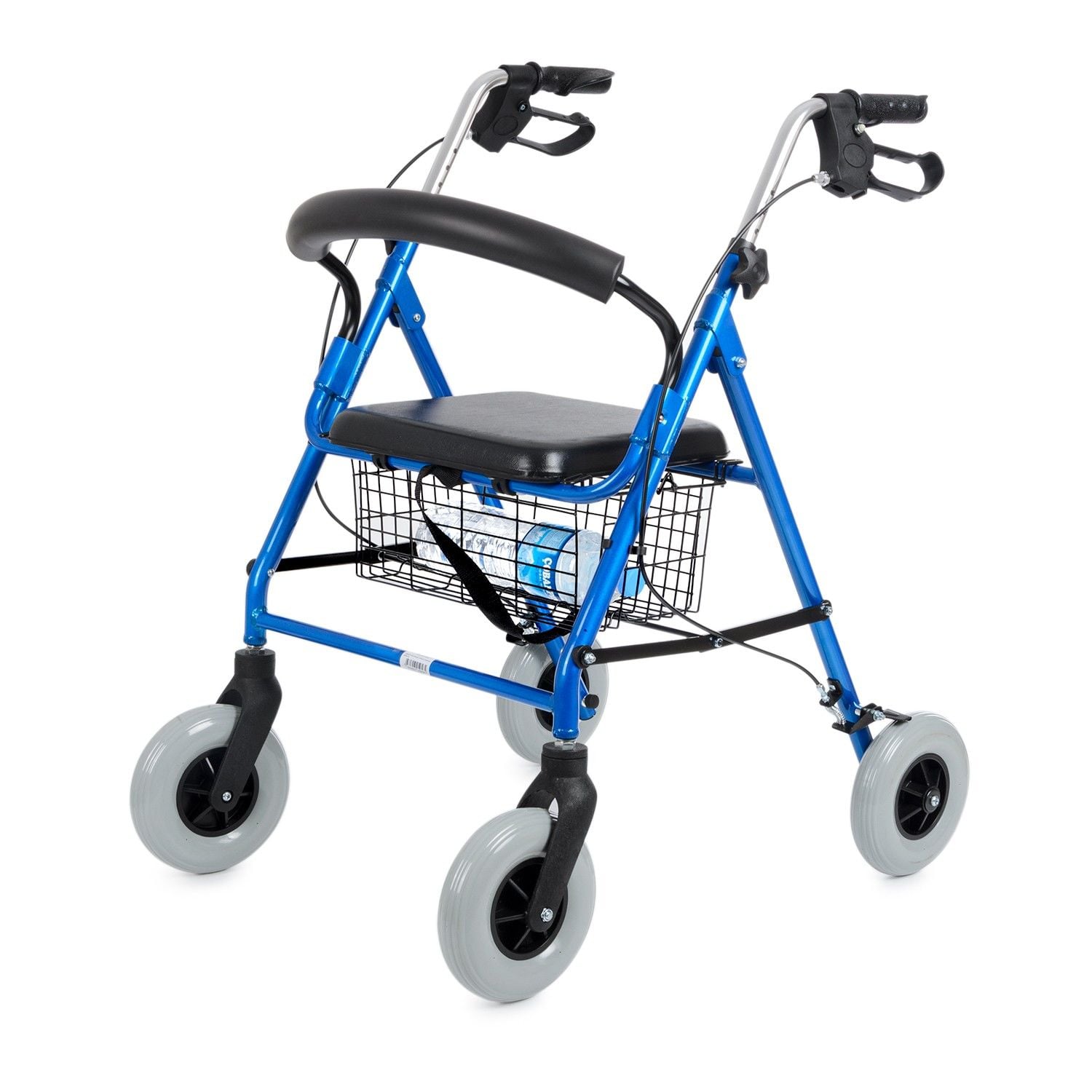 Comfort Plus DY049146L Kalın Tekerlekli Rolatör Yürüteç | Alüminyum Sepetli Katlanabilir Rollato