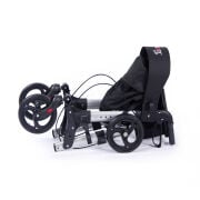 Comfort Plus DM-9102 Gümüş Lüx Alüminyum Rolatör Yürüteç Katlanabilir, Seyahat Ve Uçuş Için, Yüksekliği Ayarı Baston Tutucu