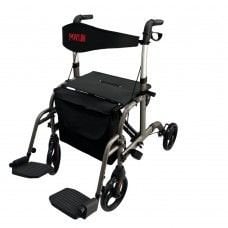 Poylin P777P Lüx Tekerlekli Yürüteç Rollatör Walker Pedallı Çift Kullanımlı Oturaklı Yürüteç
