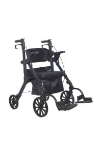 Pr-898 Alüminyum Lüx Walker ( Rollator ) Hasta Yürüteci geniş  oturaklı frenli yürüteç