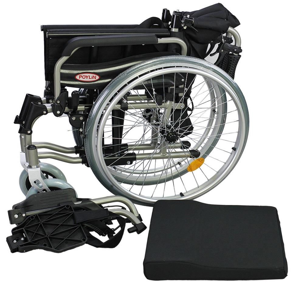 Poylin P957 Hafif Alüminyum Tekerlekli Sandalye (40-45-50-55 cm)