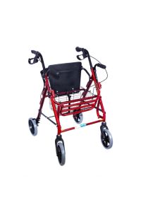 Ayak Pedallı Alüminyum Rolatör Yürüteç - Sepetli Yürüteç Tekerlekli Sandalye Gibi Kullanma Imkanı