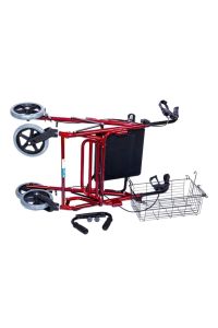 Ayak Pedallı Alüminyum Rolatör Yürüteç - Sepetli Yürüteç Tekerlekli Sandalye Gibi Kullanma Imkanı