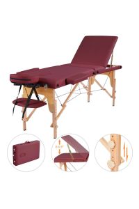 comfort İthal Lüx Ahşap Katlanabilir 3 Parça Çanta Tipi Masaj Masası renk seçenekli