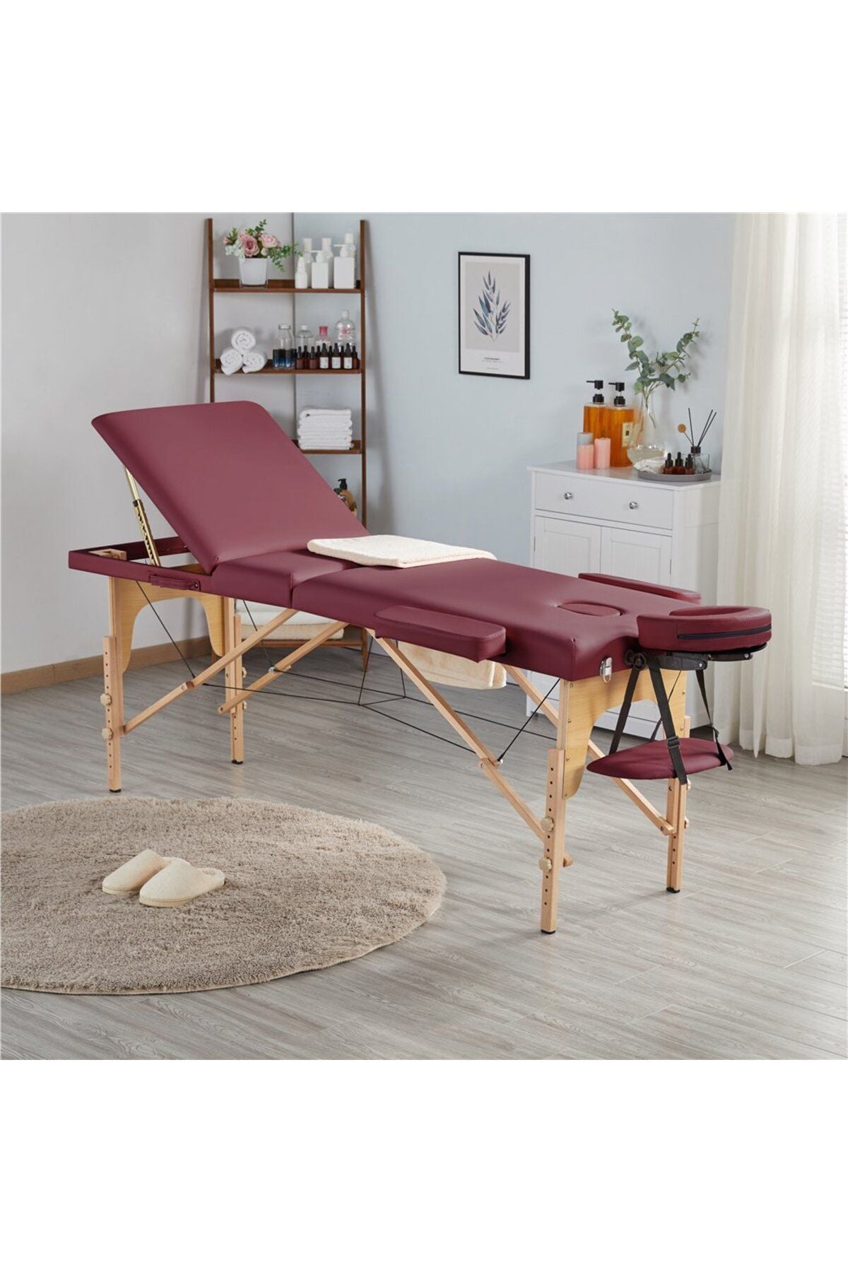comfort İthal Lüx Ahşap Katlanabilir 3 Parça Çanta Tipi Masaj Masası renk seçenekli