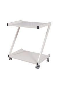 Iki Katlı Z Tipi Cihaz Sehpası Beyaz