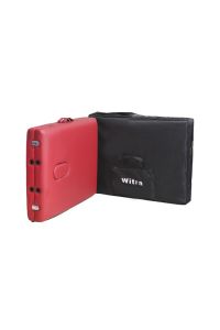 Ahşap 2 Parça Katlanabiir Masaj Masası Ahşap Masaj Sedyesi Taşıma Çantalı Bordo