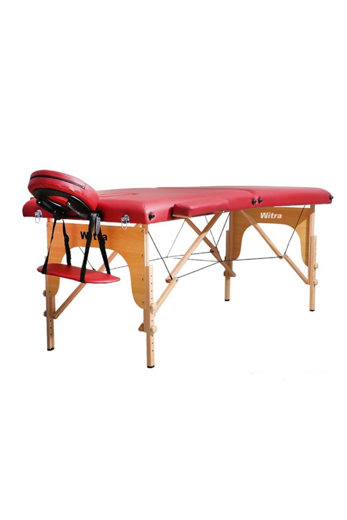 2 parçalı Katlanır Muayene Masası Hasta Sedyesi- Güzellik Merkezi Bakım Masası Bordo