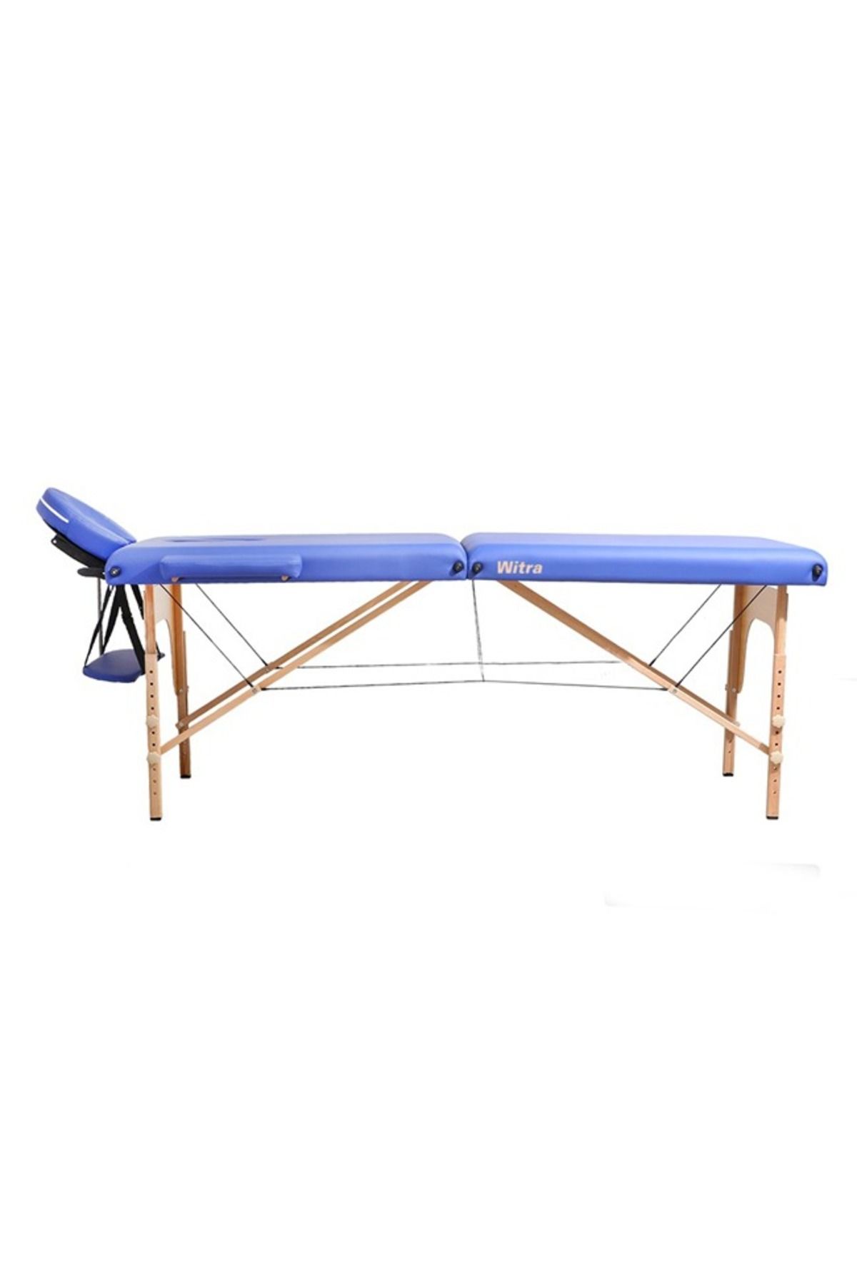 2 parçalı Katlanır Muayene Masası Hasta Sedyesi- Güzellik Merkezi Bakım Masası Mavi