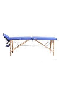 2 parçalı Katlanır Muayene Masası Hasta Sedyesi- Güzellik Merkezi Bakım Masası Mavi