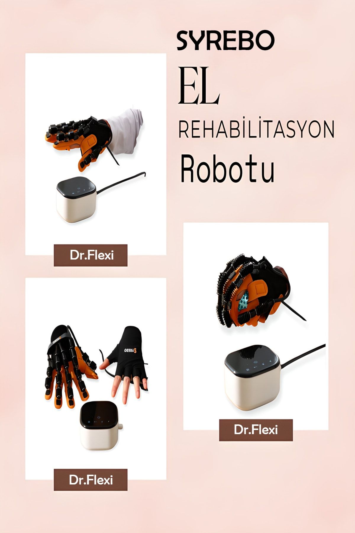 Syrebo El Rehabilitasyon Robotu Çift Eldivenli Tek