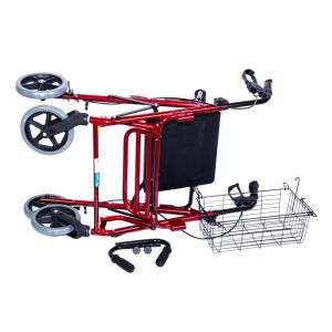 Comfort Plus DM9146 Ayak Pedallı Alüminyum Rollatör – Oturaklı, Frenli, Transfer Sandalyeli Yürüteç