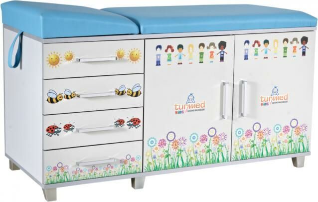 TAGESAN Çekmeceli ve Dolaplı Ahşap Çocuk Muayene Masası kasa içinde gönderilmektedir TERMİNLİDİR