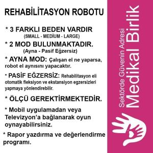 Syrebo C12 Sağ El Rehabilitasyon Robotu Eldiveni | Oyunlu El ve Parmak Egzersizi | XS-XL