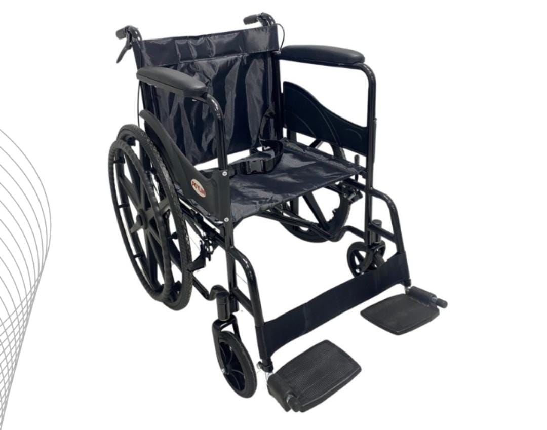 Tekerlekli Sandalye Refakatçi Frenli Katlanır Ekonomik 120 Kg Taşır