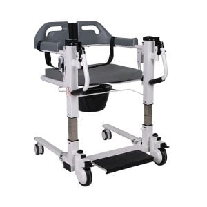 G570 Elektrikli Klozetli Tekerlekli Sandalye HASTA TAŞIMA VİNÇ Hasta kaldırma lifti Motorlu Kaldırma-İndirme, Demonte Tasarım, Şarjlı Batarya, WC-Banyo Uyumlu