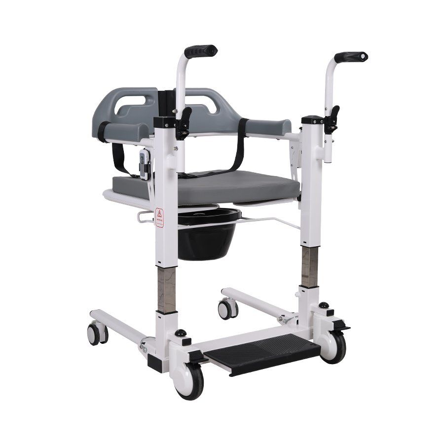 G570 Elektrikli Klozetli Tekerlekli Sandalye HASTA TAŞIMA VİNÇ Hasta kaldırma lifti Motorlu Kaldırma-İndirme, Demonte Tasarım, Şarjlı Batarya, WC-Banyo Uyumlu