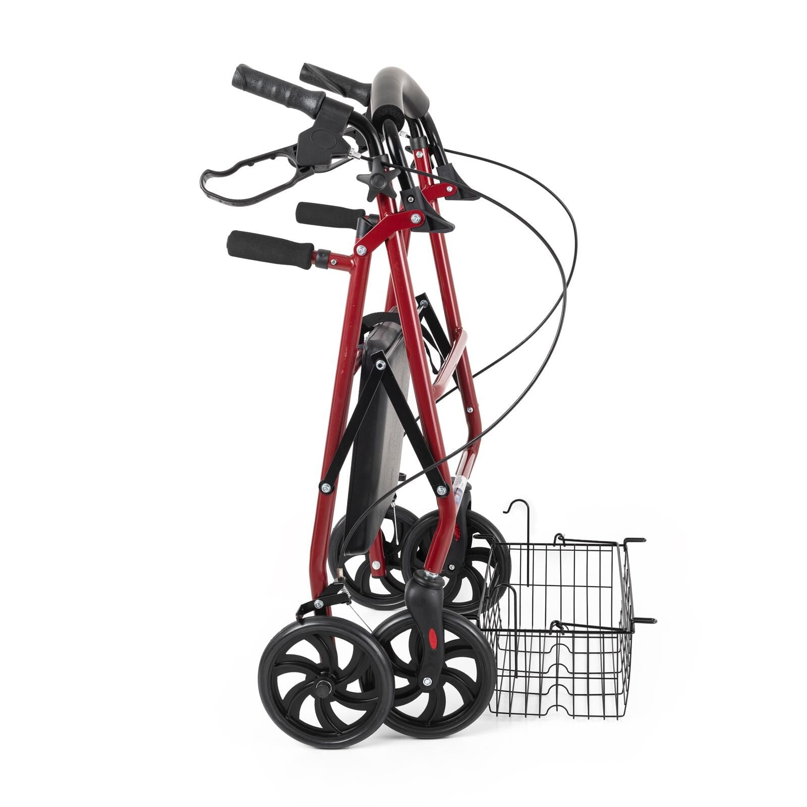 Comfort Plus DM-9144 Rolatör oturaklı Yürüteç sepetli frenli 4 Tekerlekli Yürüteç FRENLİ OTURAKLI hasta yürüteci