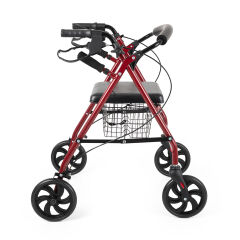 Comfort Plus DM-9144 Rolatör oturaklı Yürüteç sepetli frenli 4 Tekerlekli Yürüteç