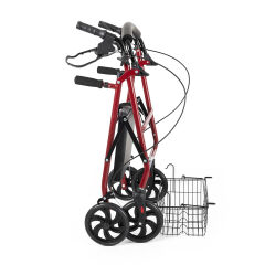 Comfort Plus DM-9144 Rolatör oturaklı Yürüteç sepetli frenli 4 Tekerlekli Yürüteç