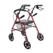 Comfort Plus DM-9144 Rolatör oturaklı Yürüteç sepetli frenli 4 Tekerlekli Yürüteç