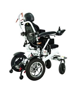 S458 Çocuk Akülü Tekerlekli Sandalye Mavi | Katlanabilir Pediatrik Elektrikli Hasta ve Engelli Çocuk Tekerlekli Sandalyesi | Medikal Birlik