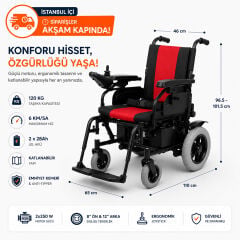 Poylin P201 Akülü Tekerlekli Sandalye