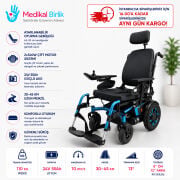 P267 Fonksiyonel Akülü Tekerlekli Sandalye | Ayarlanabilir Yapısı, Güçlü Motoru ve Uzun Menziliyle Kullanıcı Odaklı Model