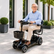 P401 Akülü Tekerlekli Sandalye Engelli Aracı | Kompakt, Hafif ve Şehir İçi Kullanıma Uygun 4 Tekerlekli Scooter