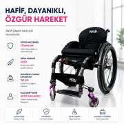P153 Aktif Tekerlekli Sandalye | Titanyum Gövdeli, Hafif ve Yüksek Dayanımlı Aktif Sandalye