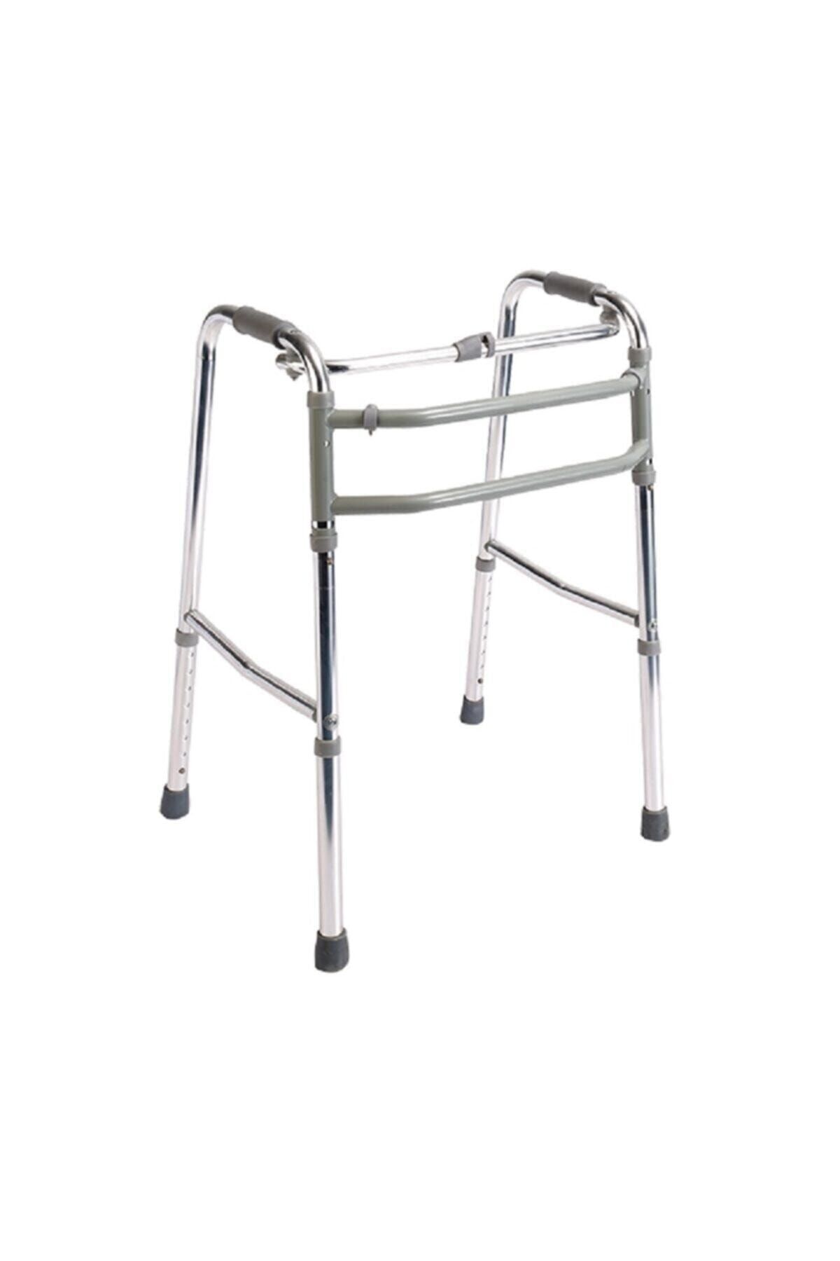p550 Walker Yürüteç Hasta Yaşlı Yürüme Desteği Baston Tutamak Destek Metalik