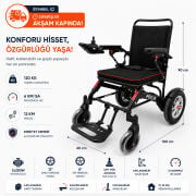 P205 Hafif Katlanabilir Akülü Tekerlekli Sandalye
