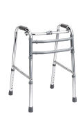 P550 Alüminyum Walker | Çift Barlı, Katlanabilir ve Hareketli Gövdeli Güvenli Walker Metalik