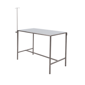 Veteriner Muayene Masası E-278/A | Paslanmaz Çelik Tabla, Serum Askılı