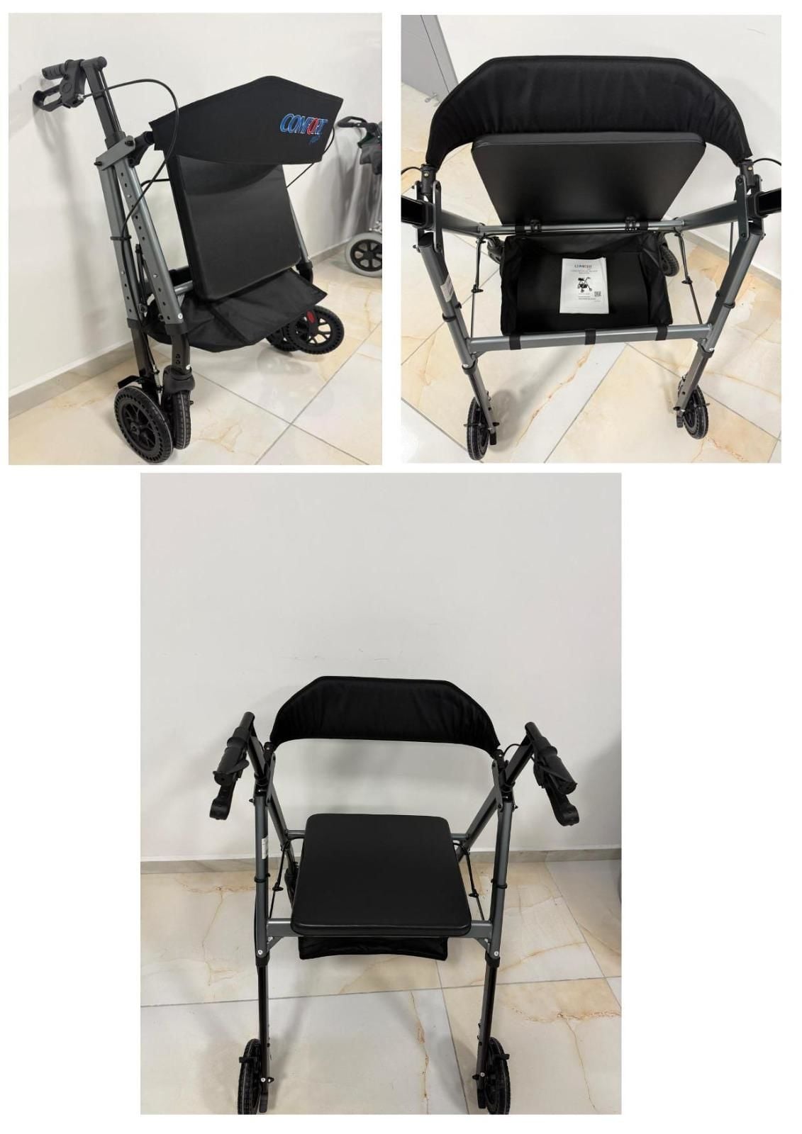 Dm-9200 150 kg Taşıma Kapasiteli Alüminyum Obez XXL Rolatör Yürüteç